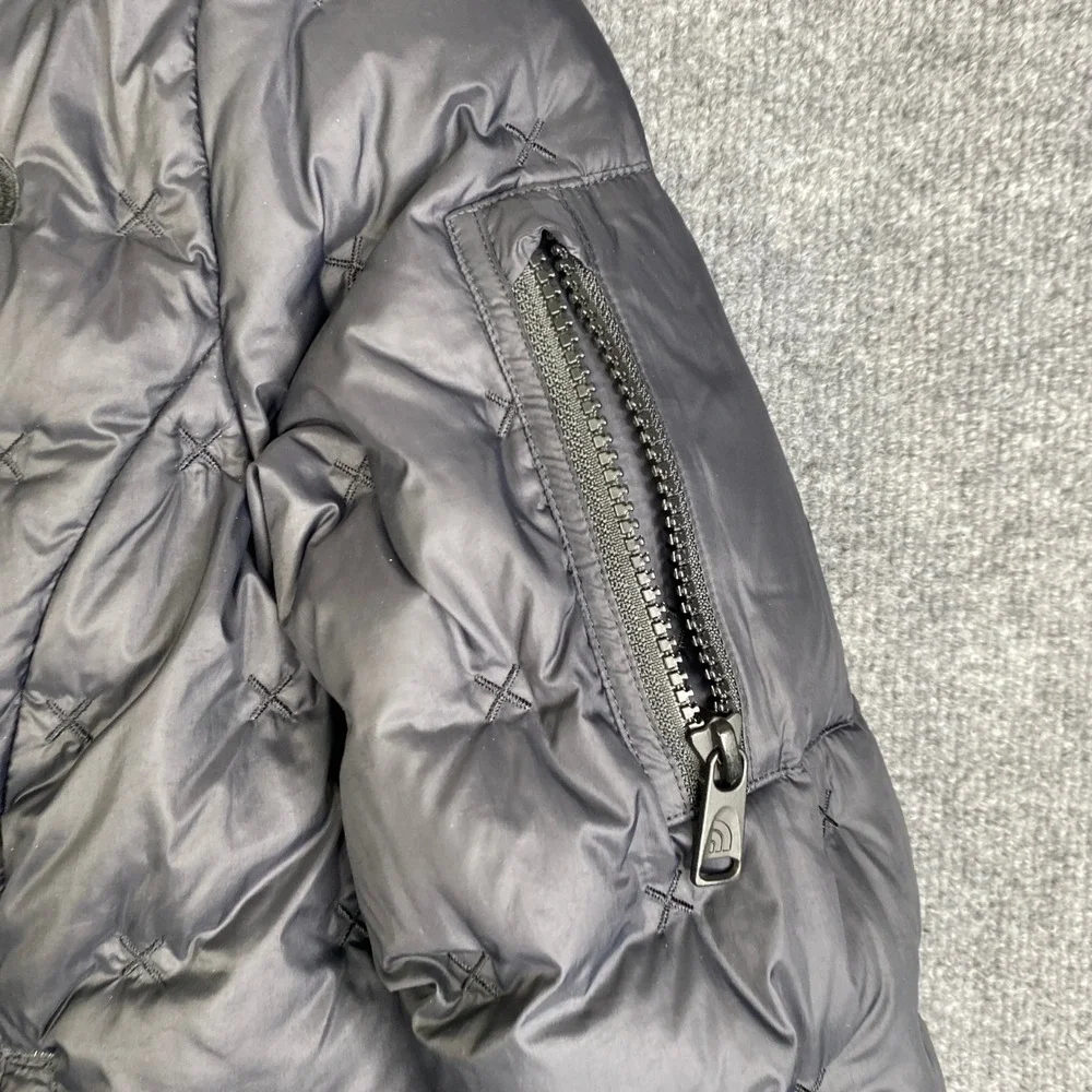 The North Face Womens Black Cross Quilted Down Puffer Jacket Small FA19 Zip Up - Picture 4 of 12